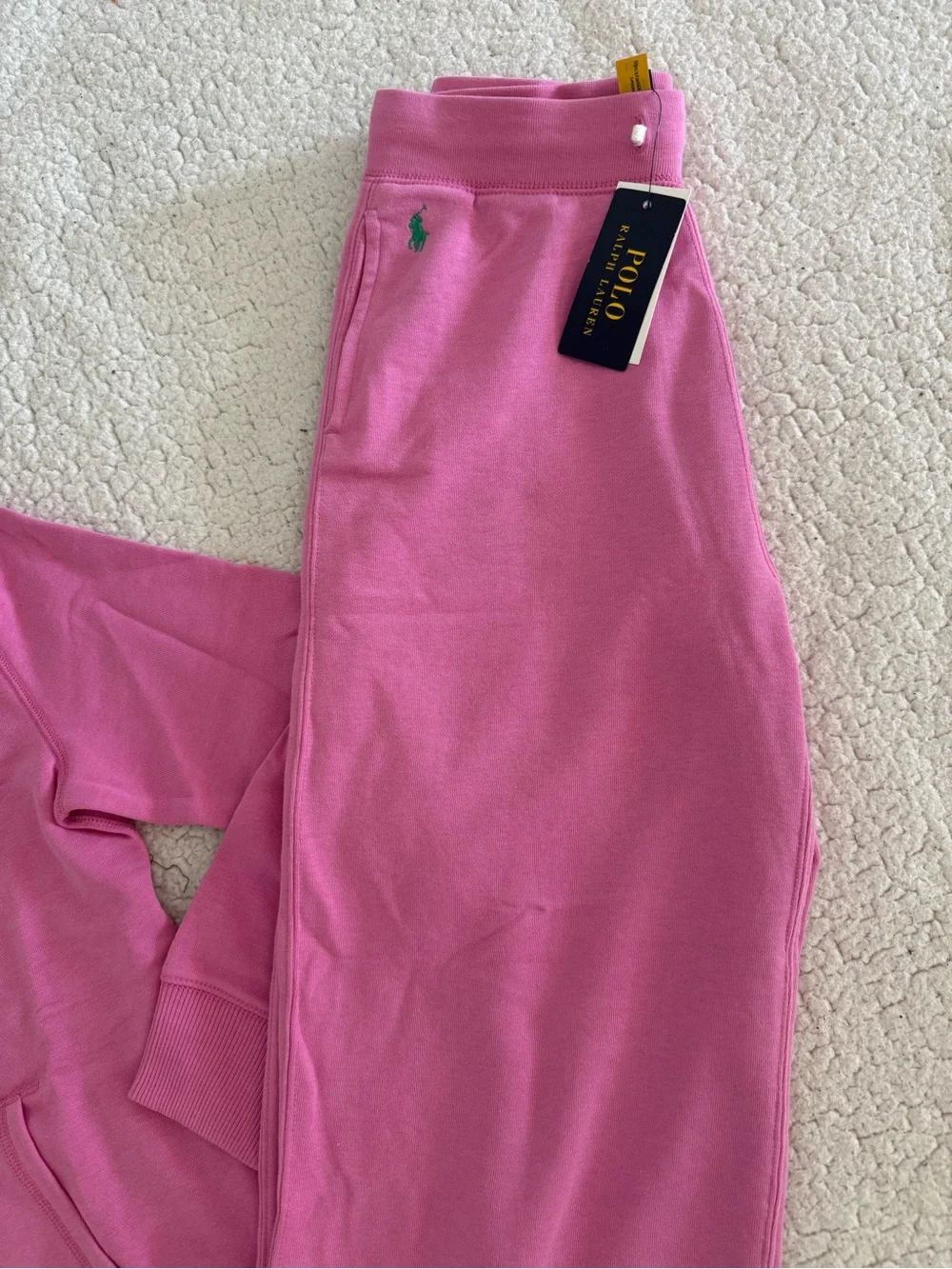 New polo Ralph Lauren Pink Girls Hoodie & Joggers Set Sz L 14-16, XL 18-20
